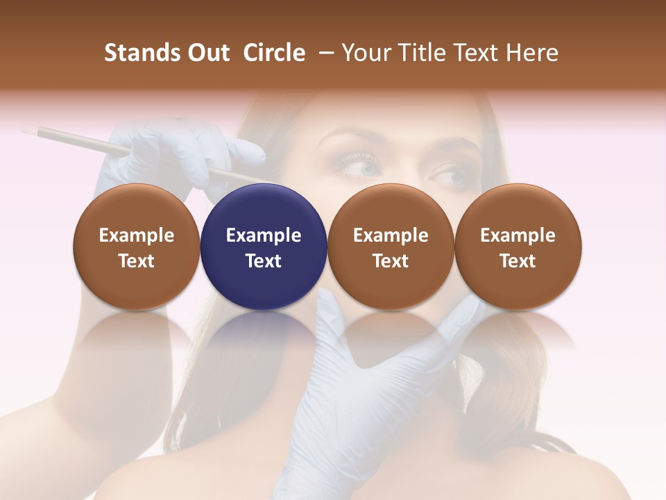 A Woman Getting Her Makeup Done By A Professional Makeup Artist PowerPoint Template
