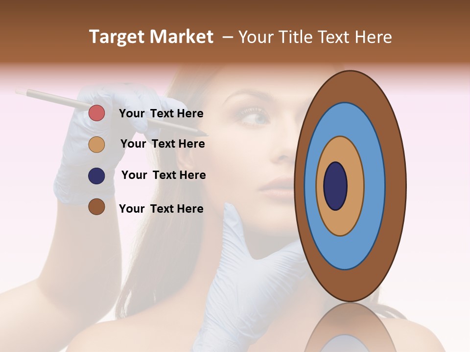A Woman Getting Her Makeup Done By A Professional Makeup Artist PowerPoint Template