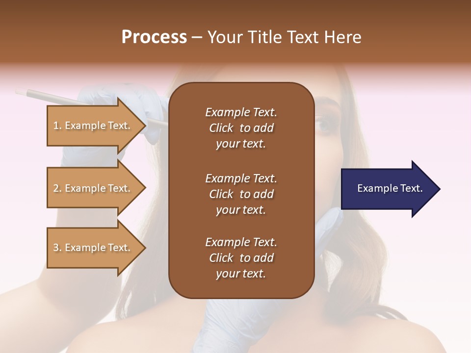 A Woman Getting Her Makeup Done By A Professional Makeup Artist PowerPoint Template