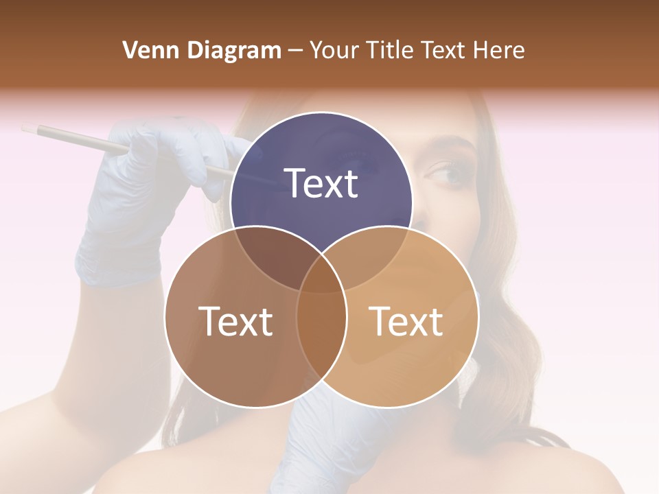 A Woman Getting Her Makeup Done By A Professional Makeup Artist PowerPoint Template