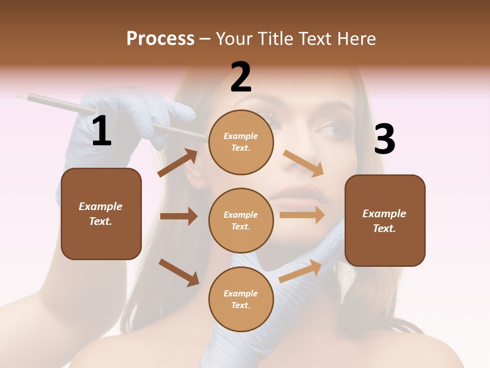 A Woman Getting Her Makeup Done By A Professional Makeup Artist PowerPoint Template