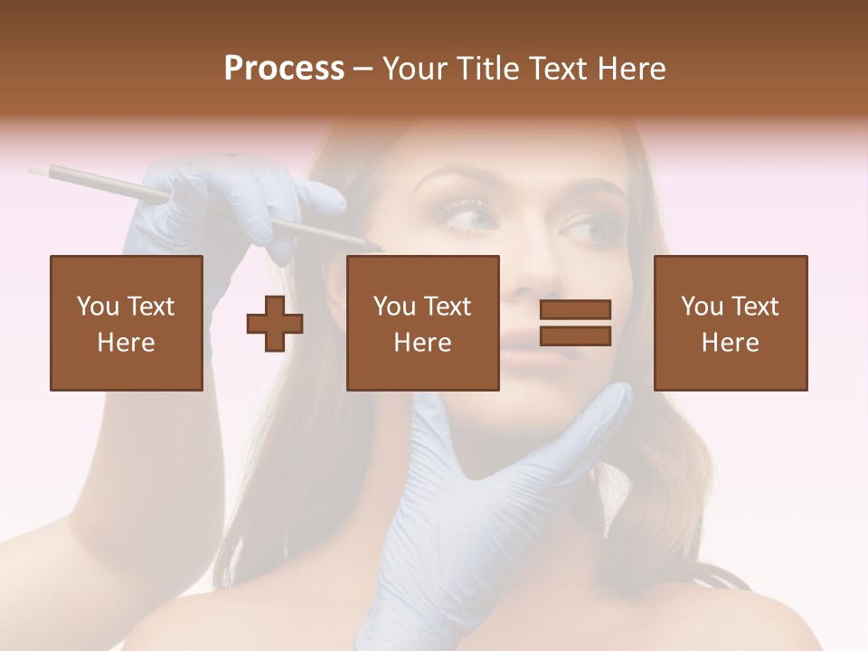 A Woman Getting Her Makeup Done By A Professional Makeup Artist PowerPoint Template