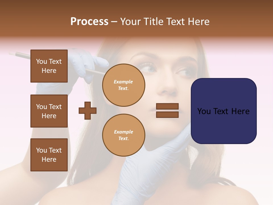 A Woman Getting Her Makeup Done By A Professional Makeup Artist PowerPoint Template