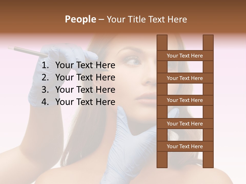 A Woman Getting Her Makeup Done By A Professional Makeup Artist PowerPoint Template