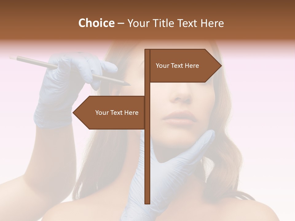 A Woman Getting Her Makeup Done By A Professional Makeup Artist PowerPoint Template