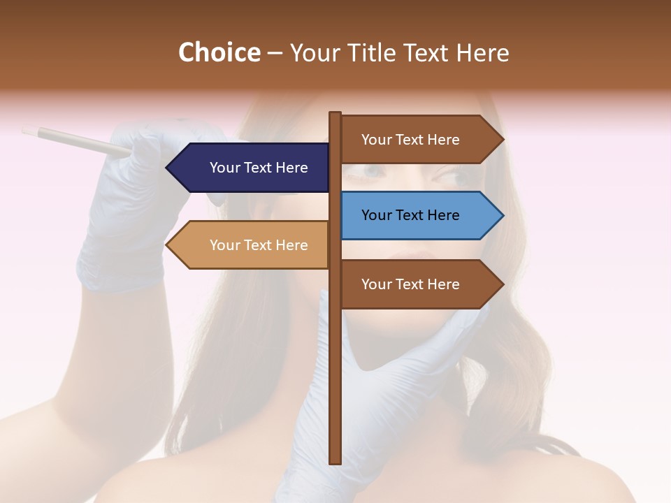 A Woman Getting Her Makeup Done By A Professional Makeup Artist PowerPoint Template