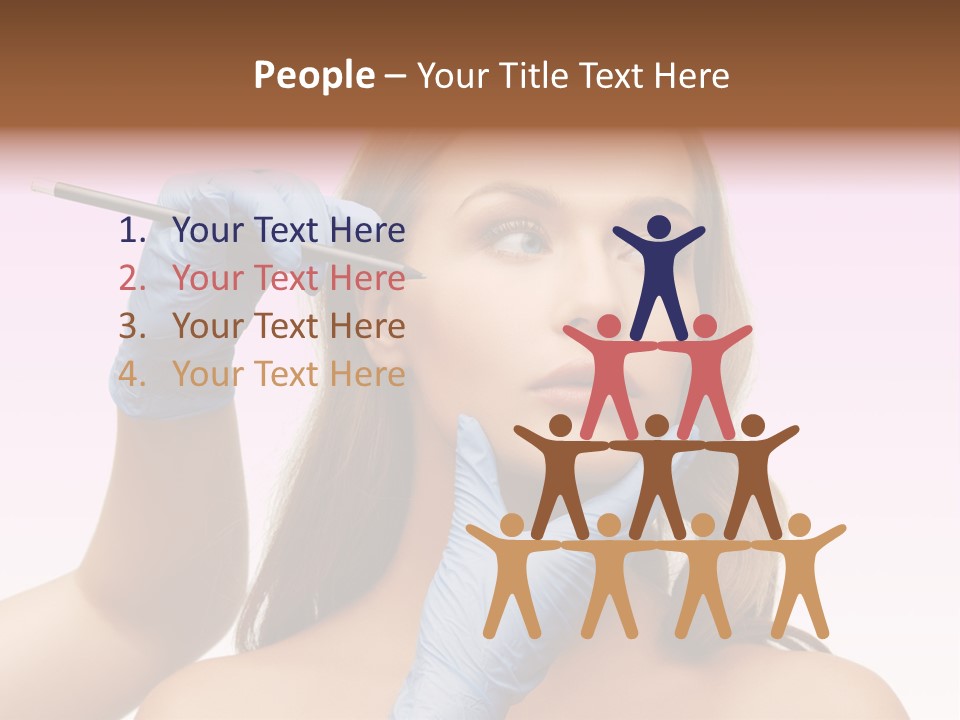 A Woman Getting Her Makeup Done By A Professional Makeup Artist PowerPoint Template