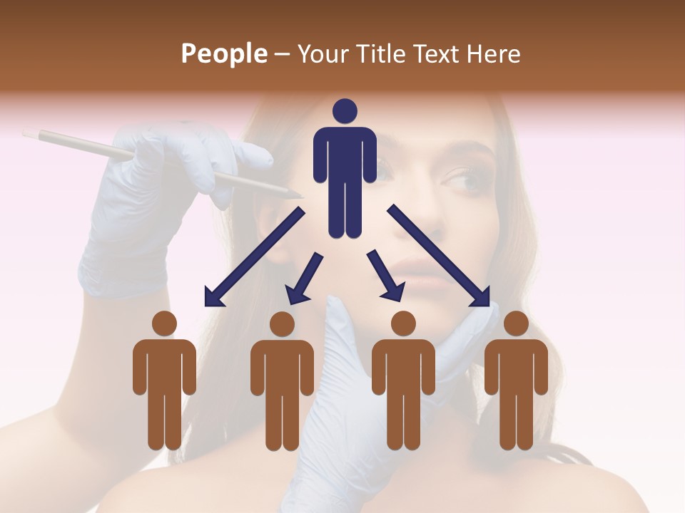 A Woman Getting Her Makeup Done By A Professional Makeup Artist PowerPoint Template