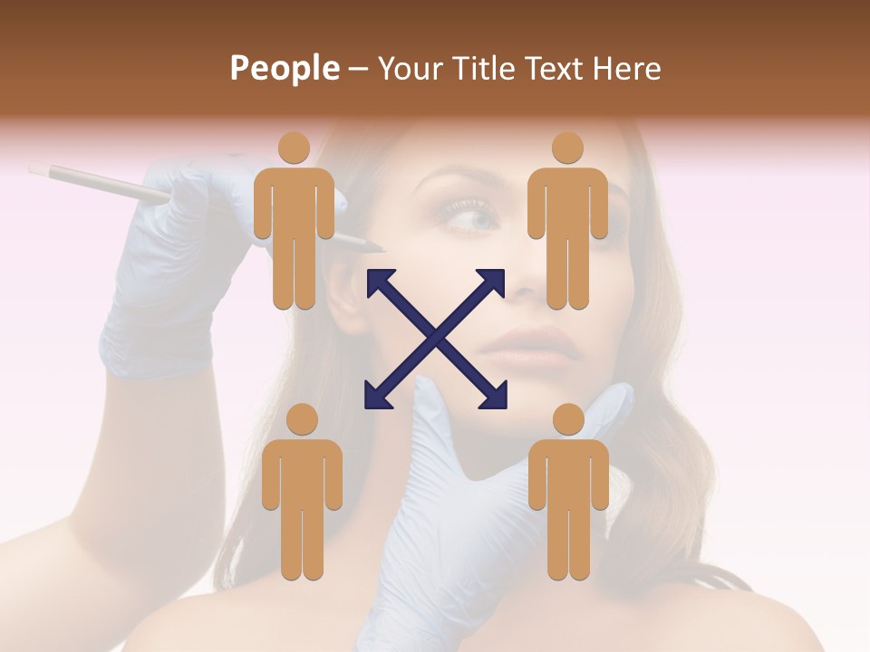 A Woman Getting Her Makeup Done By A Professional Makeup Artist PowerPoint Template