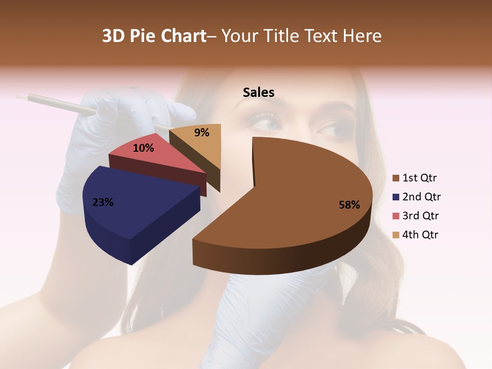 A Woman Getting Her Makeup Done By A Professional Makeup Artist PowerPoint Template