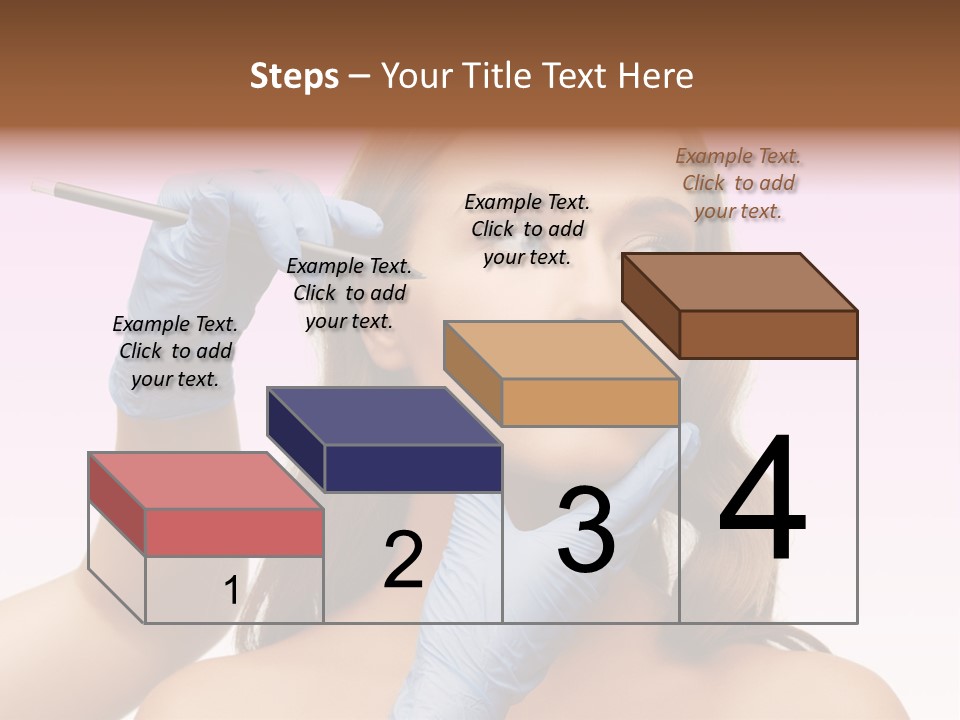 A Woman Getting Her Makeup Done By A Professional Makeup Artist PowerPoint Template