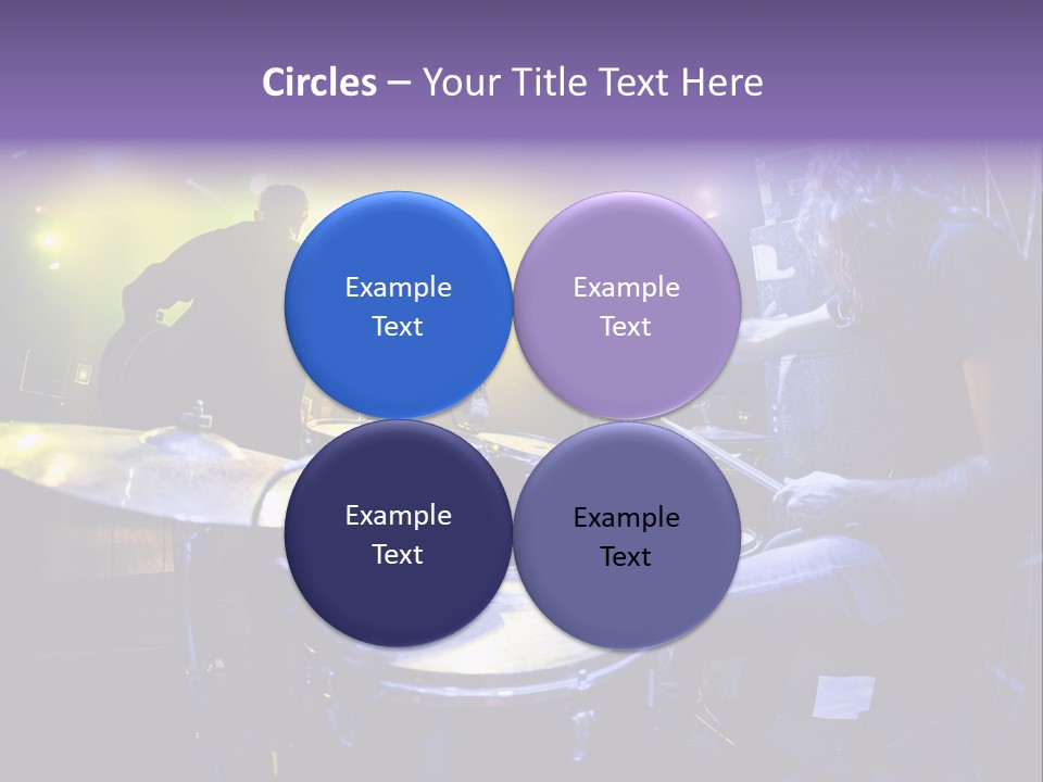 A Group Of People Playing Drums On A Stage PowerPoint Template