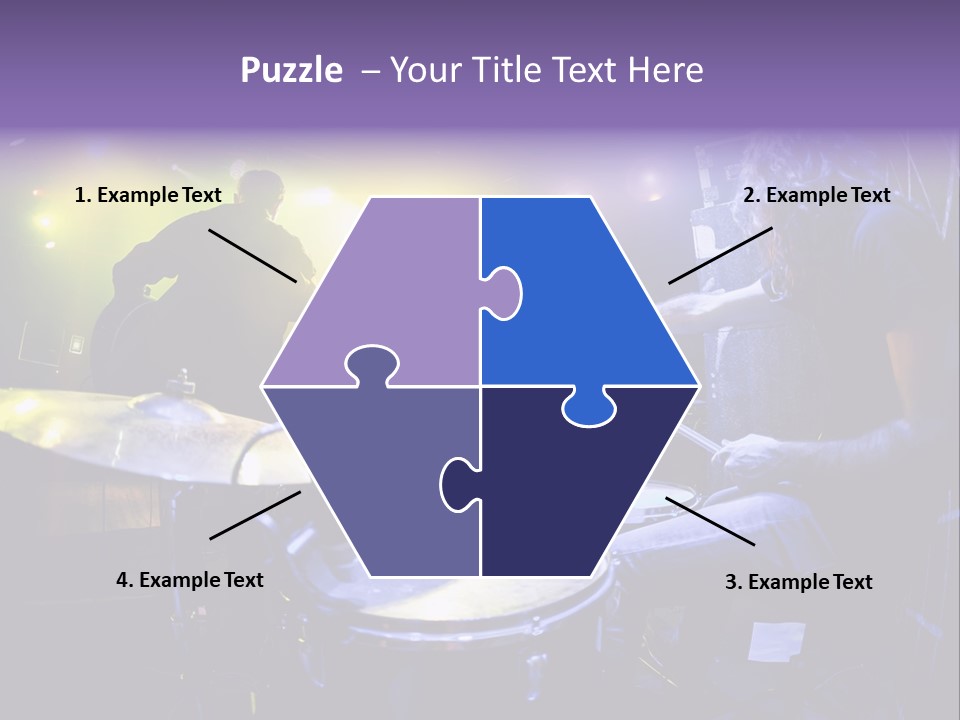 A Group Of People Playing Drums On A Stage PowerPoint Template