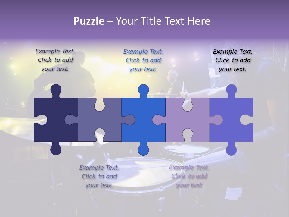 A Group Of People Playing Drums On A Stage PowerPoint Template