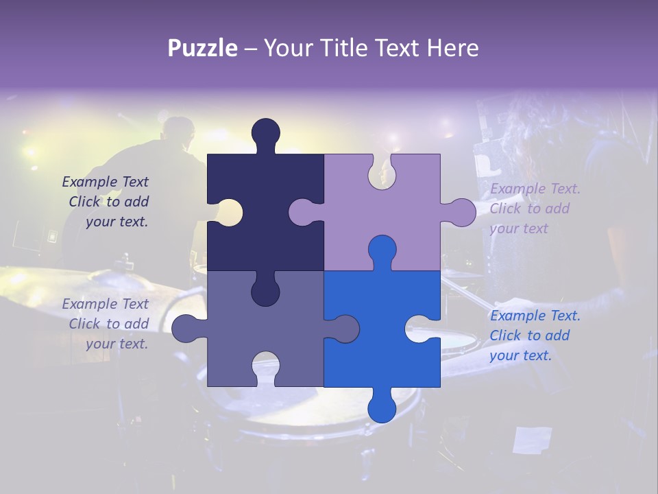 A Group Of People Playing Drums On A Stage PowerPoint Template