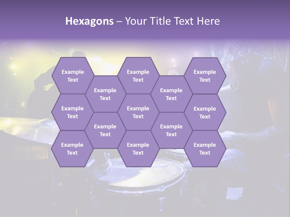 A Group Of People Playing Drums On A Stage PowerPoint Template