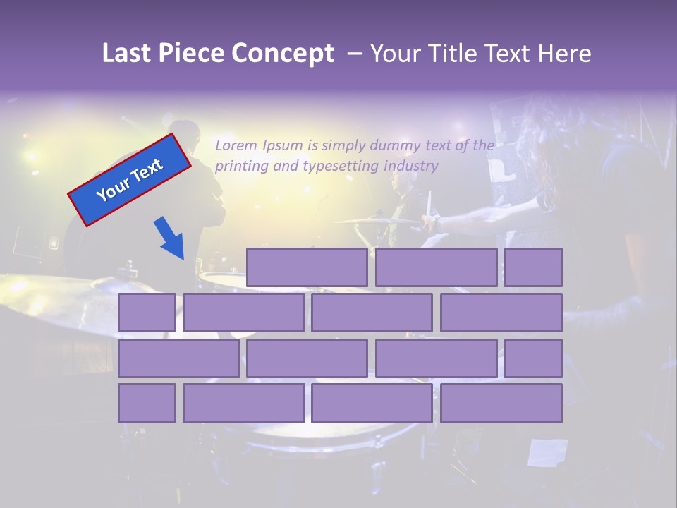 A Group Of People Playing Drums On A Stage PowerPoint Template