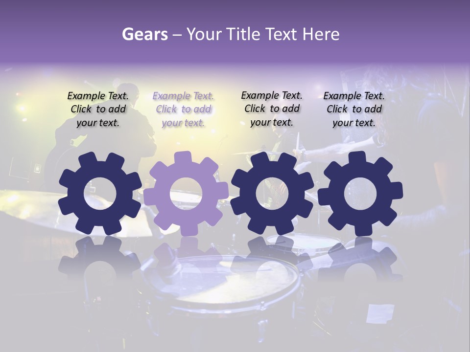 A Group Of People Playing Drums On A Stage PowerPoint Template