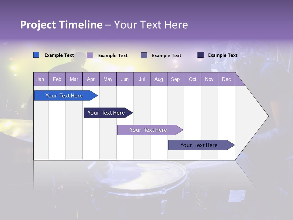 A Group Of People Playing Drums On A Stage PowerPoint Template