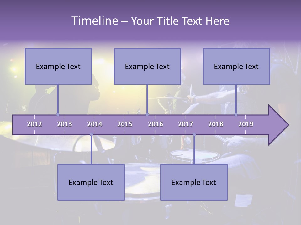 A Group Of People Playing Drums On A Stage PowerPoint Template
