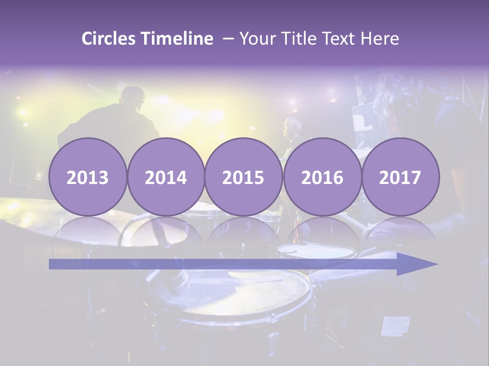 A Group Of People Playing Drums On A Stage PowerPoint Template