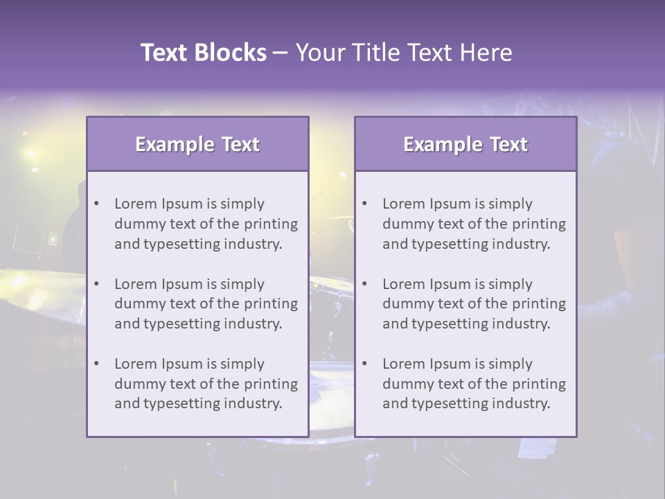 A Group Of People Playing Drums On A Stage PowerPoint Template