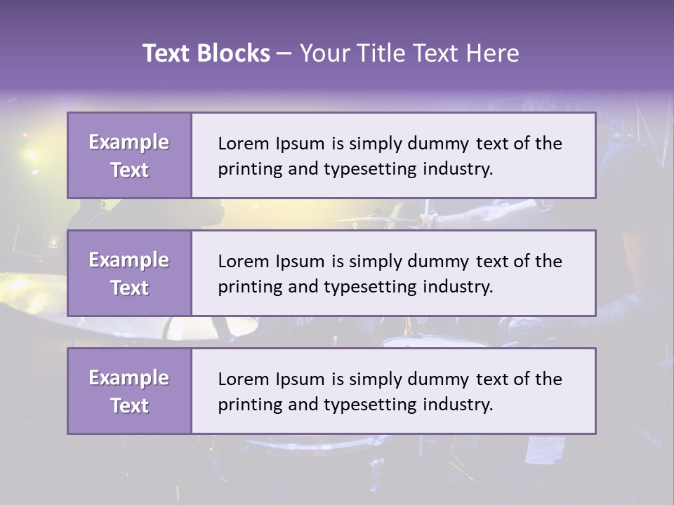 A Group Of People Playing Drums On A Stage PowerPoint Template