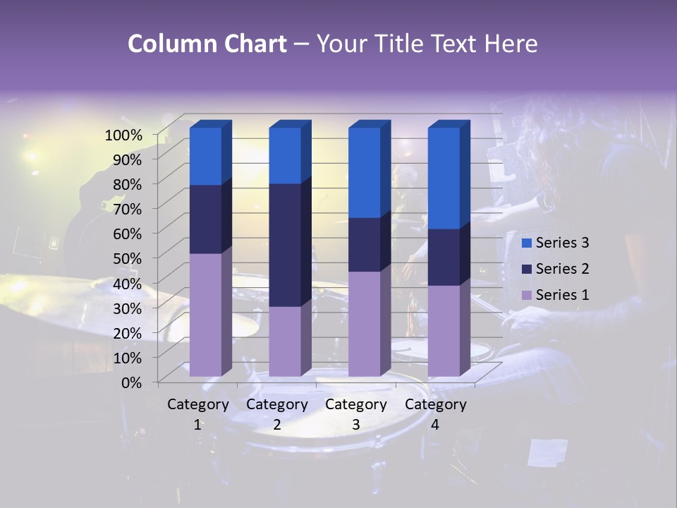 A Group Of People Playing Drums On A Stage PowerPoint Template