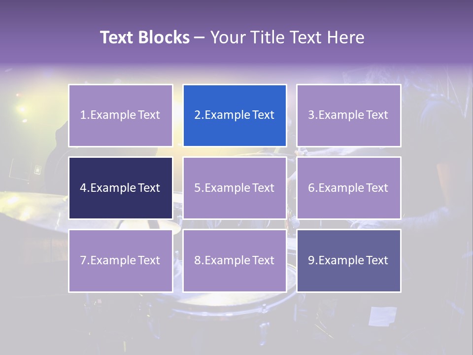 A Group Of People Playing Drums On A Stage PowerPoint Template