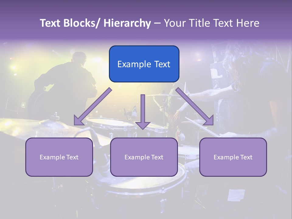 A Group Of People Playing Drums On A Stage PowerPoint Template