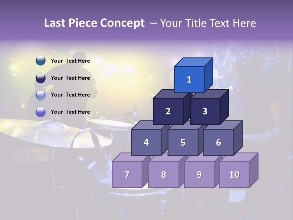A Group Of People Playing Drums On A Stage PowerPoint Template