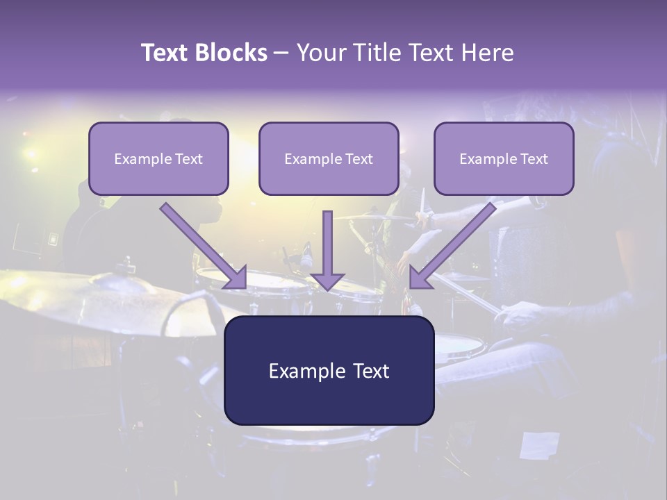 A Group Of People Playing Drums On A Stage PowerPoint Template