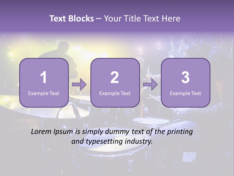 A Group Of People Playing Drums On A Stage PowerPoint Template
