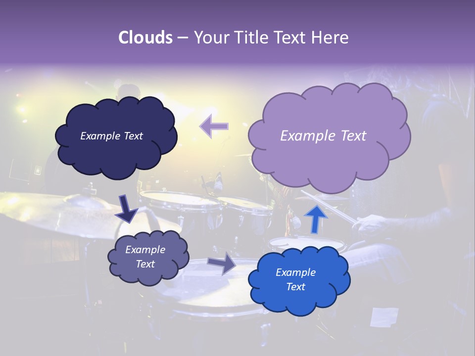 A Group Of People Playing Drums On A Stage PowerPoint Template
