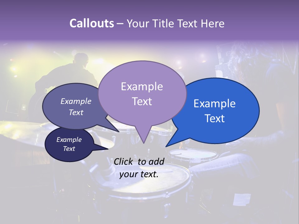 A Group Of People Playing Drums On A Stage PowerPoint Template