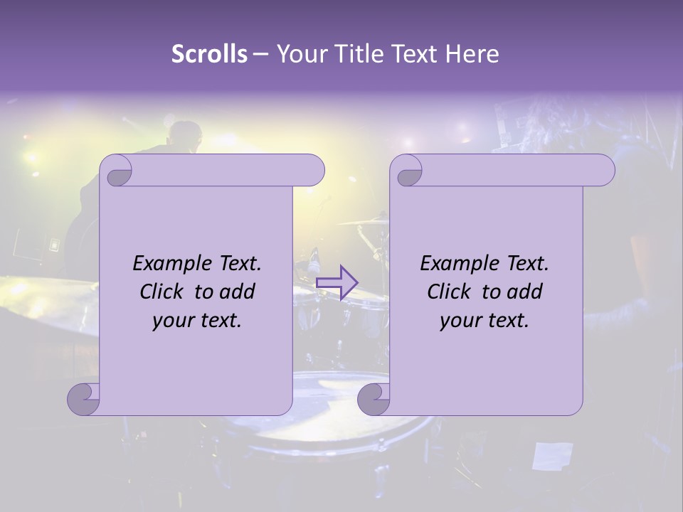 A Group Of People Playing Drums On A Stage PowerPoint Template