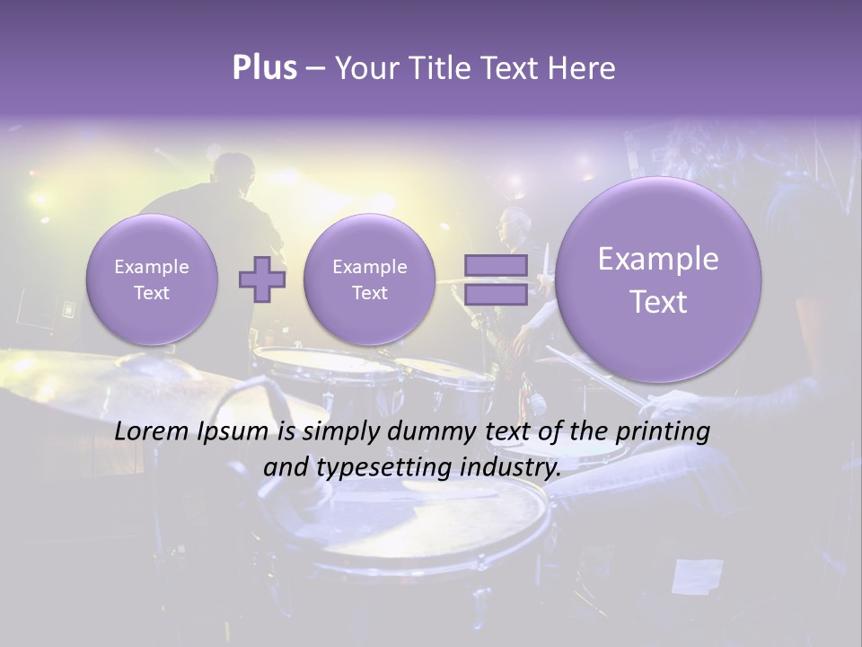 A Group Of People Playing Drums On A Stage PowerPoint Template