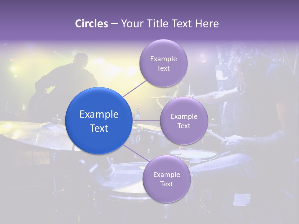 A Group Of People Playing Drums On A Stage PowerPoint Template