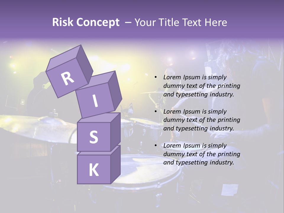 A Group Of People Playing Drums On A Stage PowerPoint Template