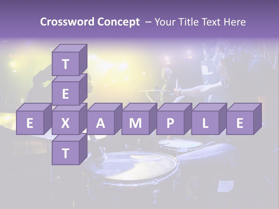 A Group Of People Playing Drums On A Stage PowerPoint Template