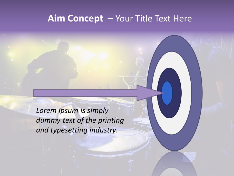 A Group Of People Playing Drums On A Stage PowerPoint Template