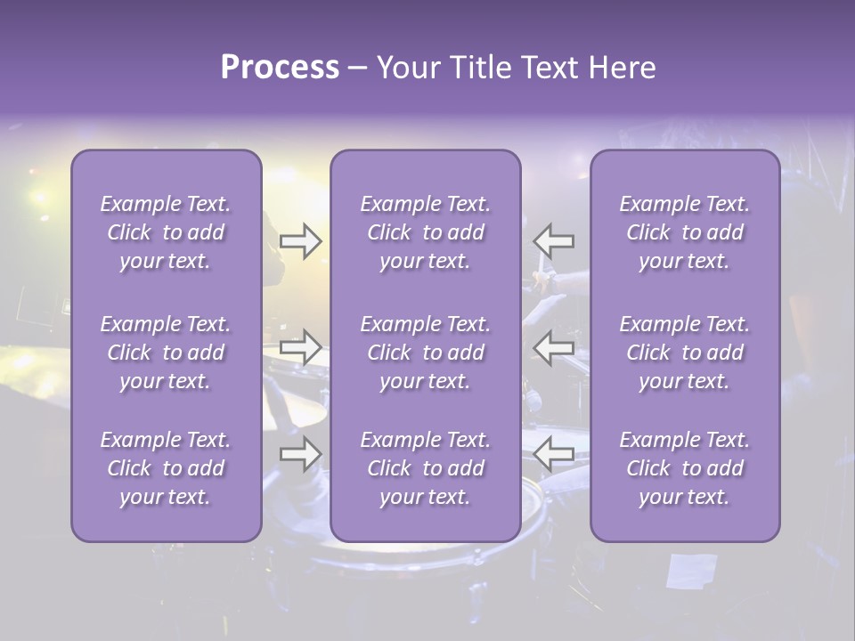 A Group Of People Playing Drums On A Stage PowerPoint Template