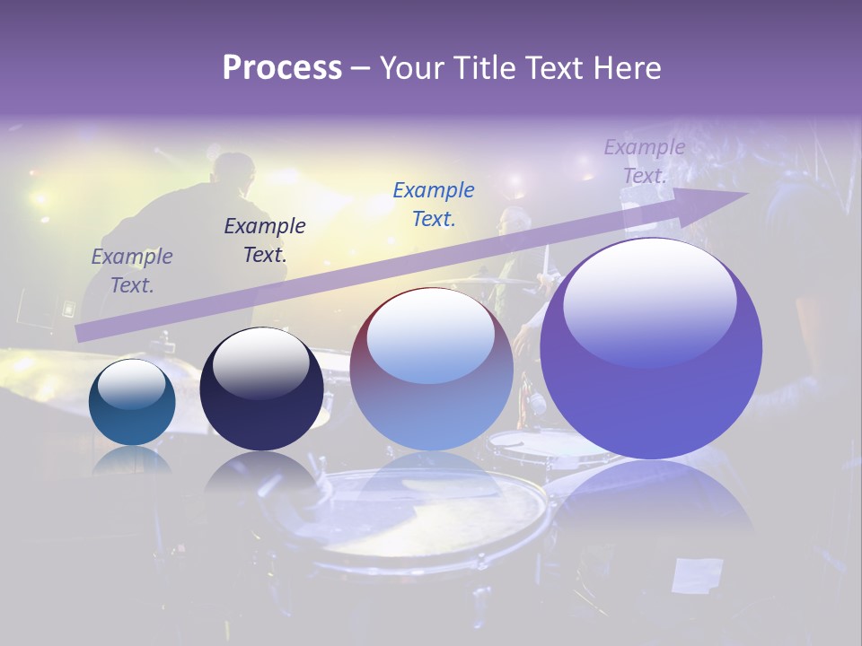 A Group Of People Playing Drums On A Stage PowerPoint Template