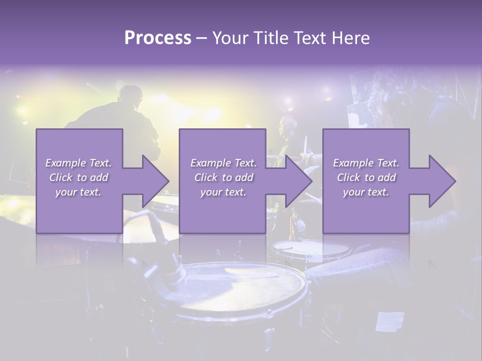 A Group Of People Playing Drums On A Stage PowerPoint Template