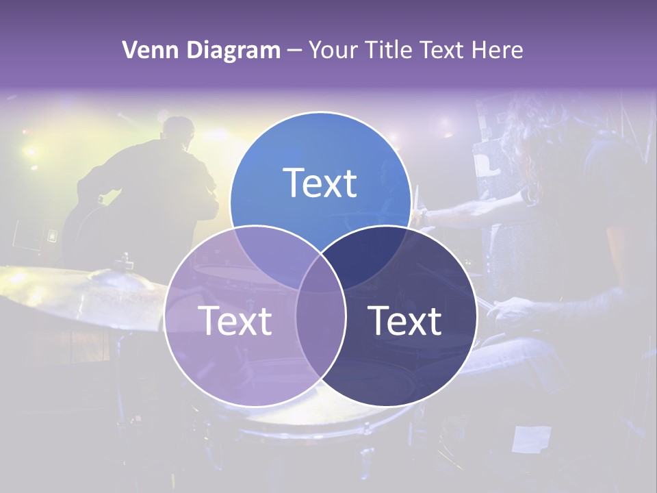 A Group Of People Playing Drums On A Stage PowerPoint Template