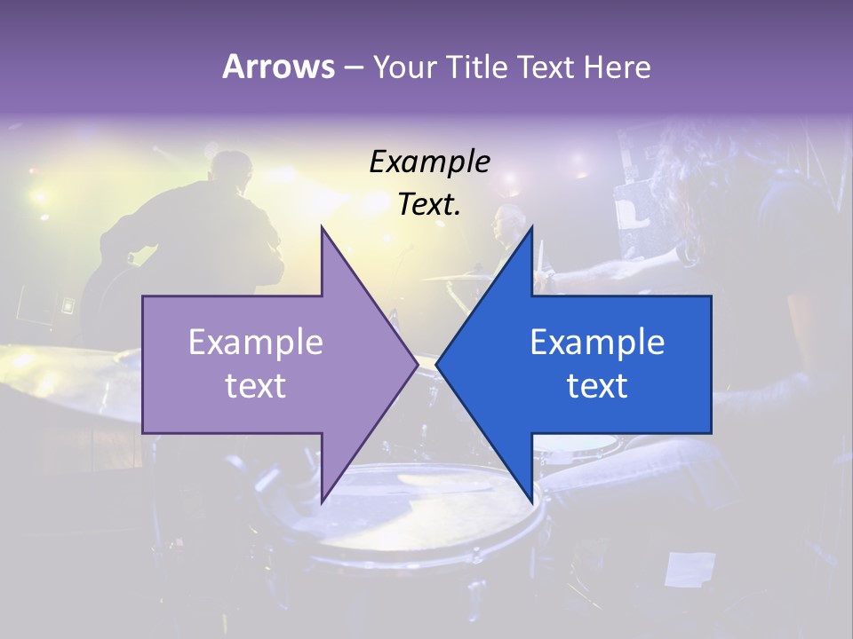A Group Of People Playing Drums On A Stage PowerPoint Template