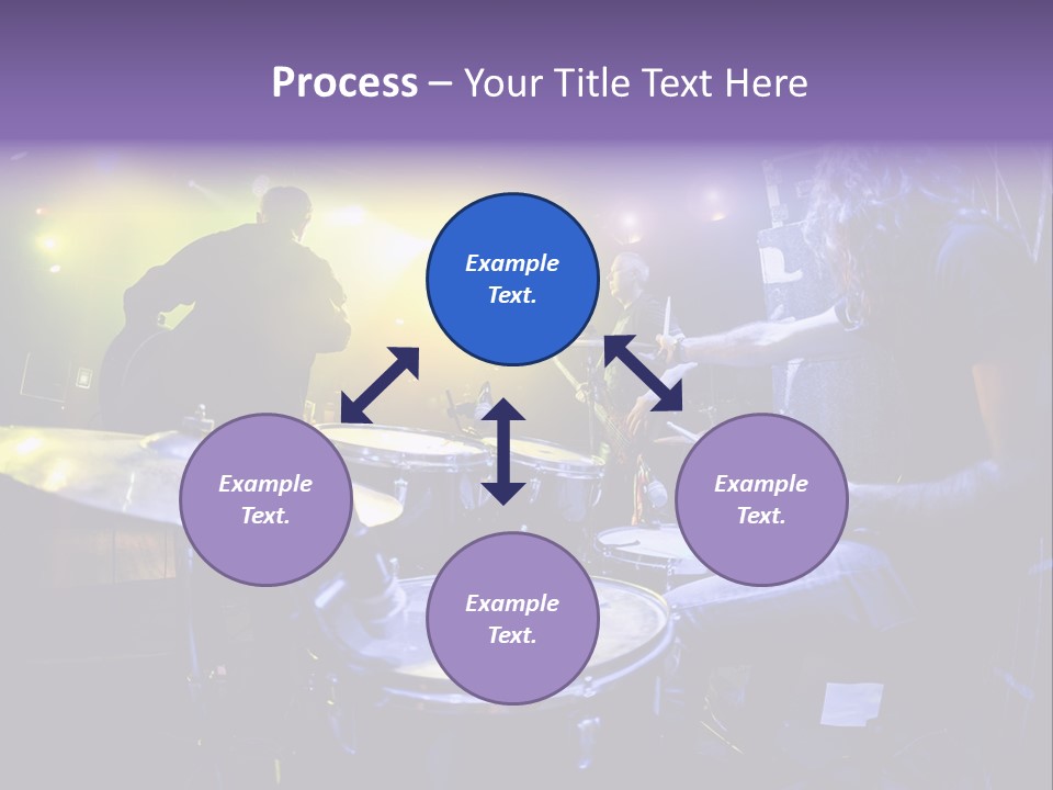 A Group Of People Playing Drums On A Stage PowerPoint Template