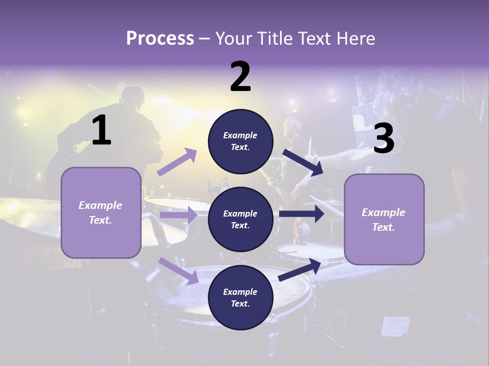 A Group Of People Playing Drums On A Stage PowerPoint Template