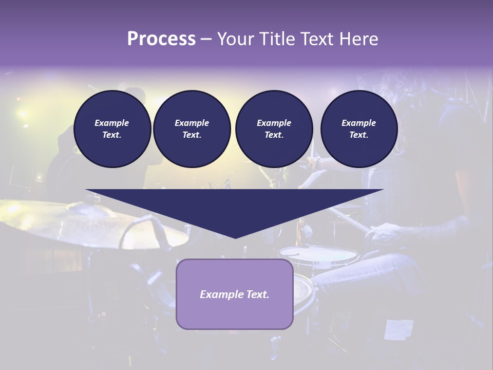 A Group Of People Playing Drums On A Stage PowerPoint Template