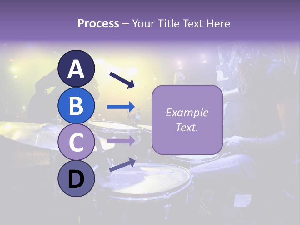 A Group Of People Playing Drums On A Stage PowerPoint Template